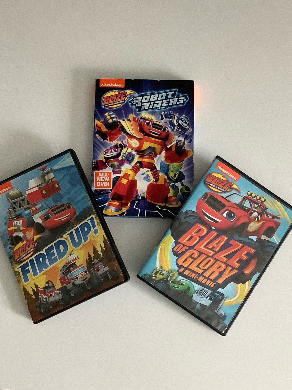 Nickelodeon Blaze and the Monster Machines DVD Trio - Red, Blue, Yellow